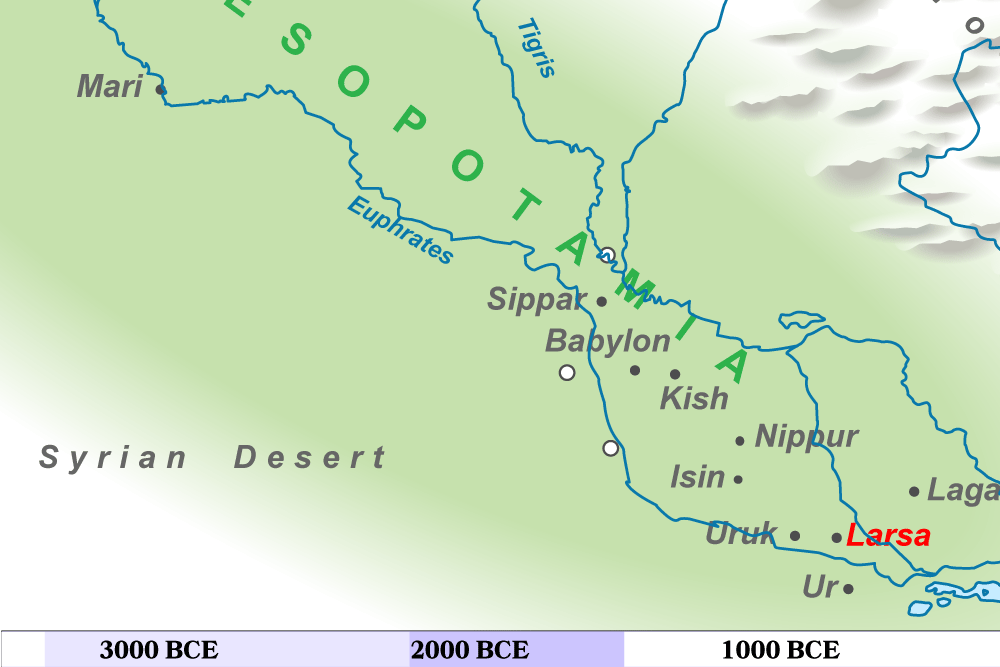 Map of the city of Larsa